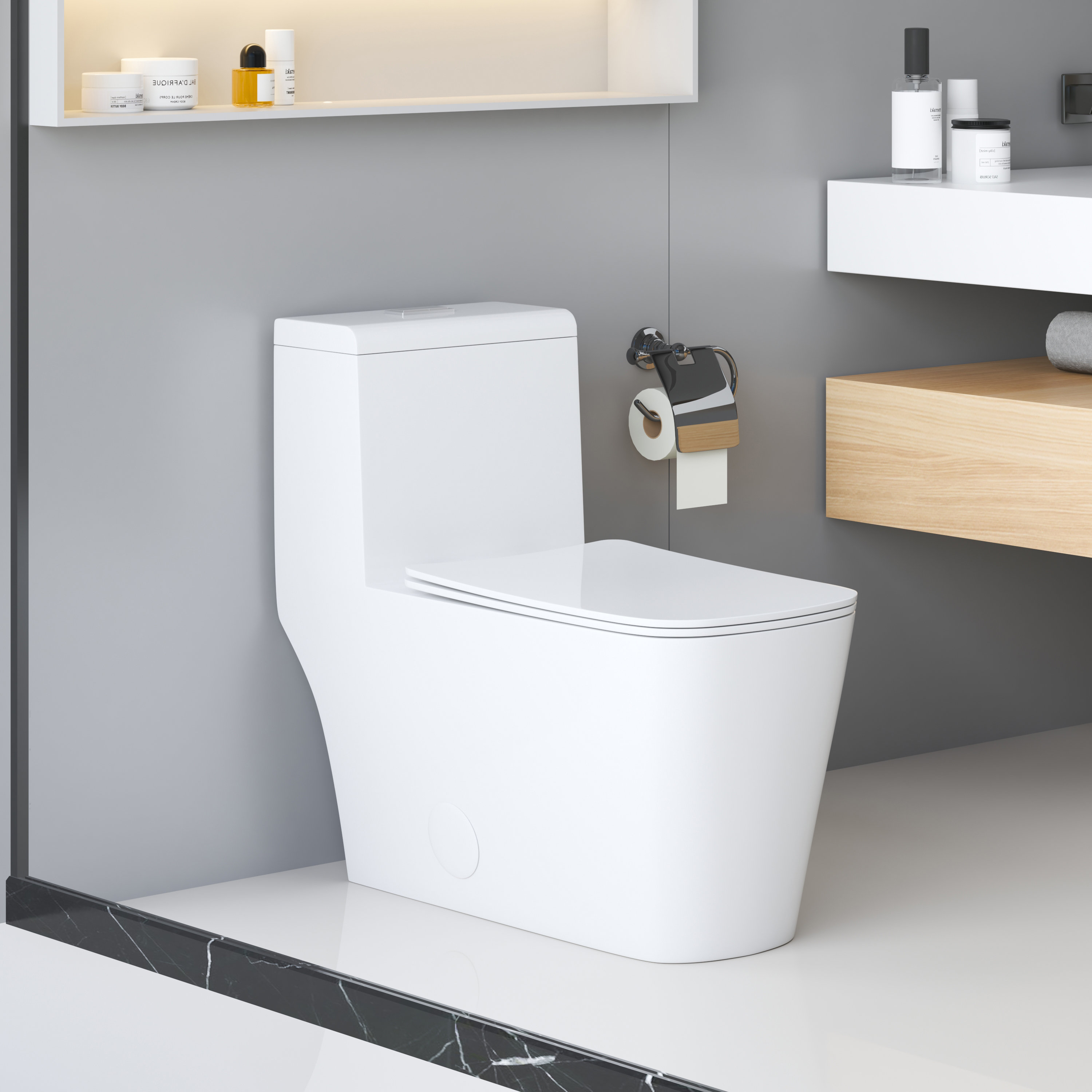 KDK HOME Torando Toilet One Piece Modern Toilet Flush Siphon Jet